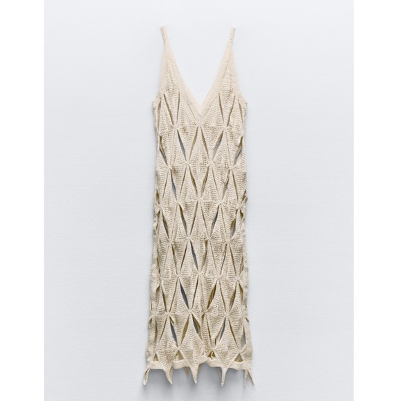 Zara CROCHET SLIP DRESS - Picture 4 of 7